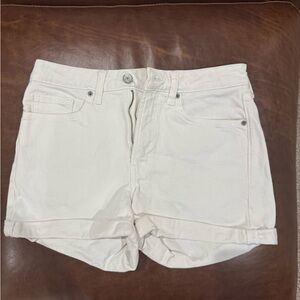 Old Navy O.G. Straight High-Rise White Denim Shorts | Size 8